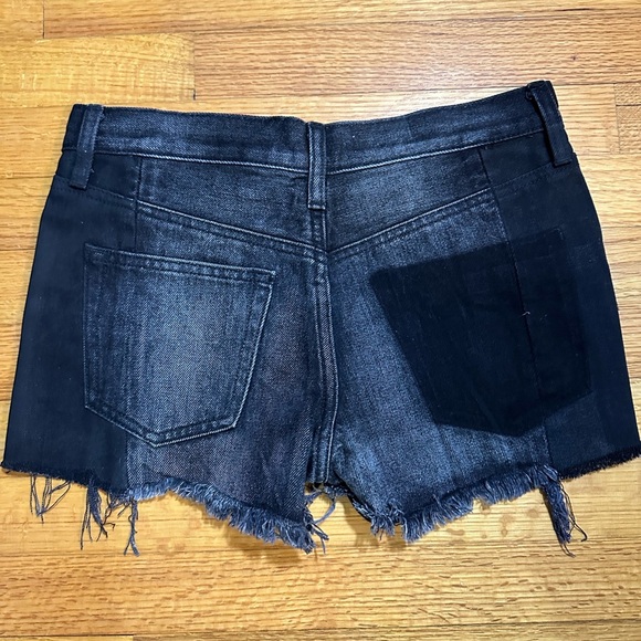 Free People We the Free Black Jean Shorts Cutoffs Shorts 24(b3 - Picture 1 of 12
